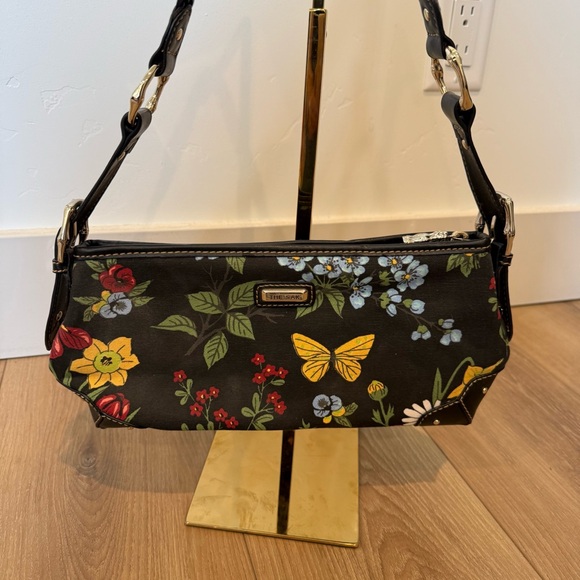The Sak Handbags - The Sak Floral Black Women's Shoulder Bag Y2K Butterfly Leather NWOT